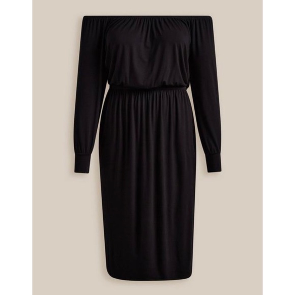 🆕 Little Black Dress Midi Supersoft Slit Dress 3 3X 22 24 NWT Torrid New! LBD - Picture 5 of 6